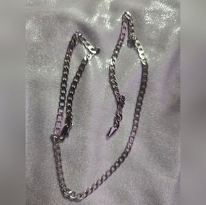 Elegant Silver Chain Necklace 17" Inches